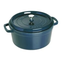 Staub La Cocotte 5.25-L Blue La Mer Cast Iron Dutch Oven -Alliedbas Shop 331062473 MainImage 001 l