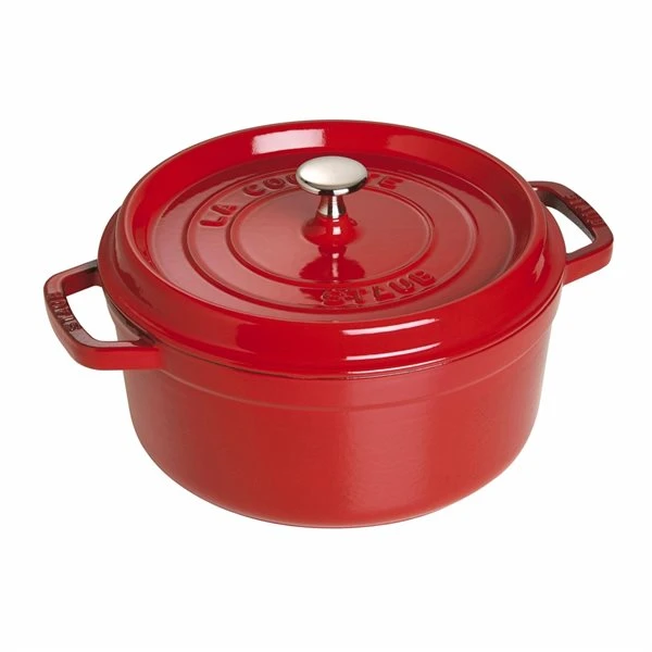 Staub La Cocotte 3.8-L Cherry Cast Iron Dutch Oven 1 Staub La Cocotte 3.8-L Cherry Cast Iron Dutch Oven