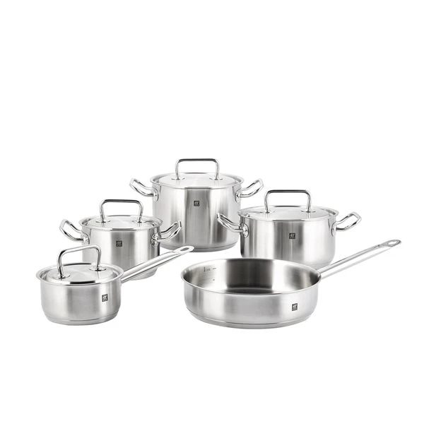 ZWILLING Twin Classic Silver Stainless Steel Cookware Set With Lids - 5-Piece 1 ZWILLING Twin Classic Silver Stainless Steel Cookware Set With Lids - 5-Piece