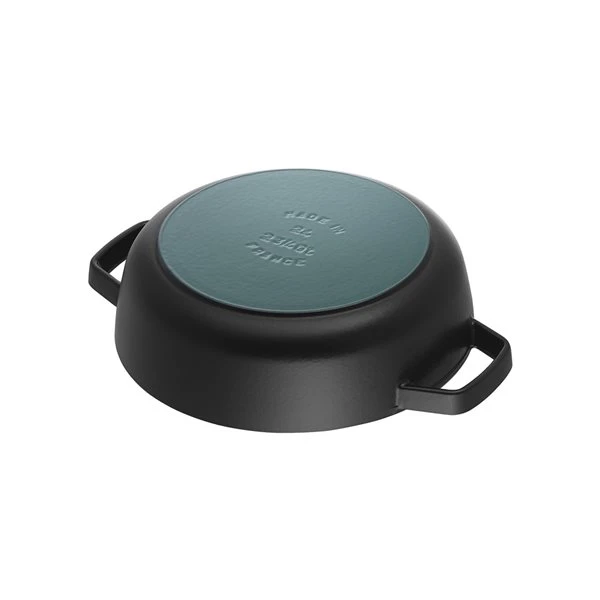 Staub Braisers 11-in Black Cast Iron Sauté Pan With Lid 2 Staub Braisers 11-in Black Cast Iron Sauté Pan With Lid - Image 2