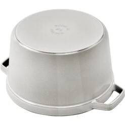 Staub La Cocotte 4.75-L White Truffle Cast Iron Dutch Oven 7 Staub La Cocotte 4.75-L White Truffle Cast Iron Dutch Oven -Alliedbas Shop 331062483 AlternateImage7 l