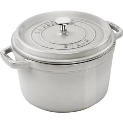 Staub La Cocotte 4.75-L White Truffle Cast Iron Dutch Oven