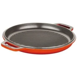 Staub Braisers 6-L Cherry Cast Iron Dutch Oven With Grill Pan Lid