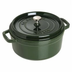 Staub La Cocotte 5.25-L Basil Green Cast Iron Dutch Oven