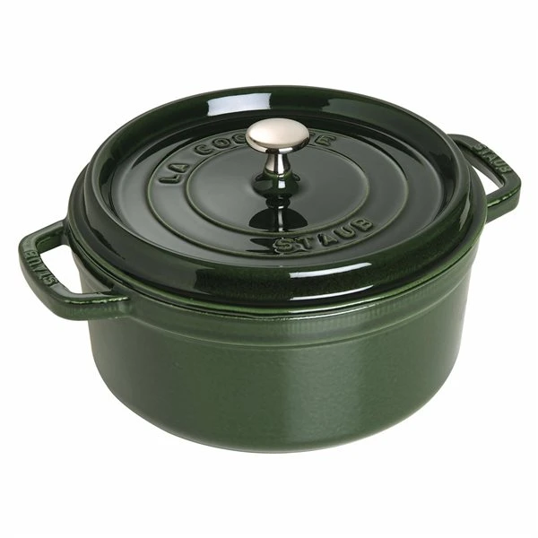 Staub La Cocotte 5.25-L Basil Green Cast Iron Dutch Oven 1 Staub La Cocotte 5.25-L Basil Green Cast Iron Dutch Oven