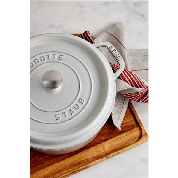 Staub La Cocotte 5.25-L White Truffle Cast Iron Dutch Oven 4 Staub La Cocotte 5.25-L White Truffle Cast Iron Dutch Oven - Image 4