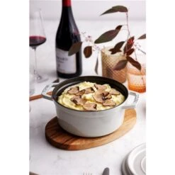 Staub La Cocotte 5.25-L White Truffle Cast Iron Dutch Oven