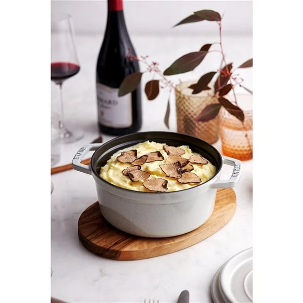 Staub La Cocotte 5.25-L White Truffle Cast Iron Dutch Oven 1 Staub La Cocotte 5.25-L White Truffle Cast Iron Dutch Oven