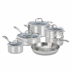 ZWILLING Vista Clad Silver Stainless Steel Cookware Set With Lids - 6-Piece