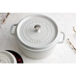 Staub La Cocotte 6.75-L White Truffle Cast Iron Dutch Oven 9 Staub La Cocotte 6.75-L White Truffle Cast Iron Dutch Oven -Alliedbas Shop 331062504 AlternateImage1 l