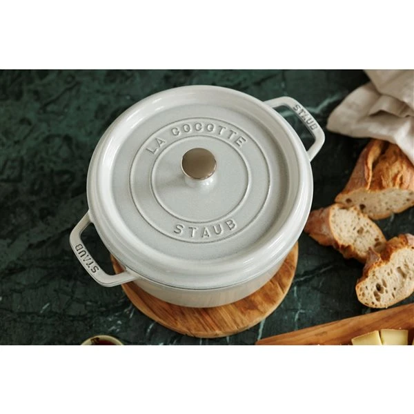Staub La Cocotte 6.75-L White Truffle Cast Iron Dutch Oven 2 Staub La Cocotte 6.75-L White Truffle Cast Iron Dutch Oven - Image 2