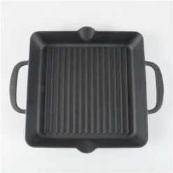 Martha Stewart 12-in Pre-Seasoned Square Cast Iron Grill