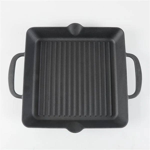 Martha Stewart 12-in Pre-Seasoned Square Cast Iron Grill 1 Martha Stewart 12-in Pre-Seasoned Square Cast Iron Grill