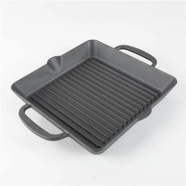 Martha Stewart 12-in Pre-Seasoned Square Cast Iron Grill 2 Martha Stewart 12-in Pre-Seasoned Square Cast Iron Grill - Image 2