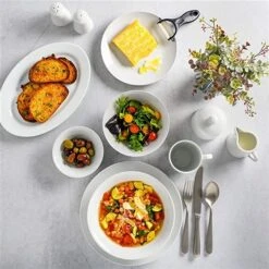 Gibson Home Classic Pearl 39-Piece Fine Ceramic Dinnerware Set - White