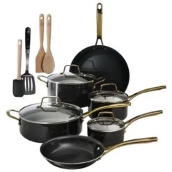Martha Stewart 14-Piece Cookware Set With Non Stick Interior And Enamel Exterior 9 Martha Stewart 14-Piece Cookware Set With Non Stick Interior And Enamel Exterior -Alliedbas Shop 331062543 MainImage 001 l