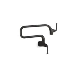 KOHLER Graze Matte Black Wall-Mount Pot Filler Faucet