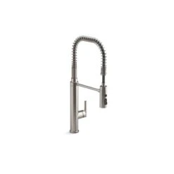 KOHLER Purist Vibrant Stainless Single-Handle Semi-Professional Kitchen Sink Faucet