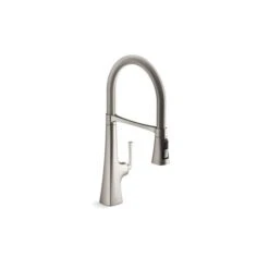 KOHLER Graze Vibrant Stainless Single-Handle Semi-Professional Kitchen Sink Faucet