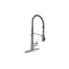 KOHLER Bellera Vibrant Stainless Single-Handle Semi-Professional Kitchen Sink Faucet