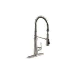 KOHLER Bellera Vibrant Stainless Single-Handle Semi-Professional Kitchen Sink Faucet