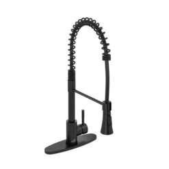 CASAINC 1-Handle Deck Mount High-Arc Kitchen Faucet With Deck Plate In Black -Alliedbas Shop 331064456 MainImage 001 l