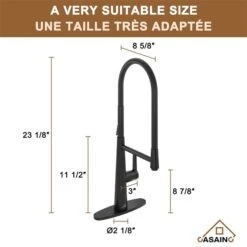 CASAINC Black 1-Handle Deck Mount Pull-Out Kitchen Faucet With Deck Plate 7 CASAINC Black 1-Handle Deck Mount Pull-Out Kitchen Faucet With Deck Plate -Alliedbas Shop 331064504 AlternateImage3 l