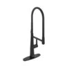 CASAINC Black 1-Handle Deck Mount Pull-Out Kitchen Faucet With Deck Plate