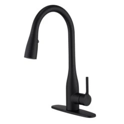 Mondawe Matte Black 3-Function Pull-down 1-handle Deck Mount Kitchen Faucet -Alliedbas Shop 331064809 MainImage 001 l