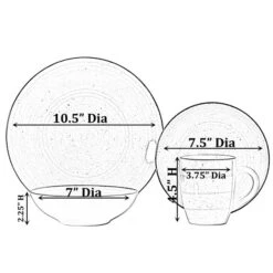 Quickway Imports Blue Dinnerware Set - 16-Piece -Alliedbas Shop 331067249 AlternateImage3 l