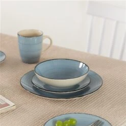 Quickway Imports Blue Dinnerware Set - 16-Piece -Alliedbas Shop 331067249 AlternateImage4 l