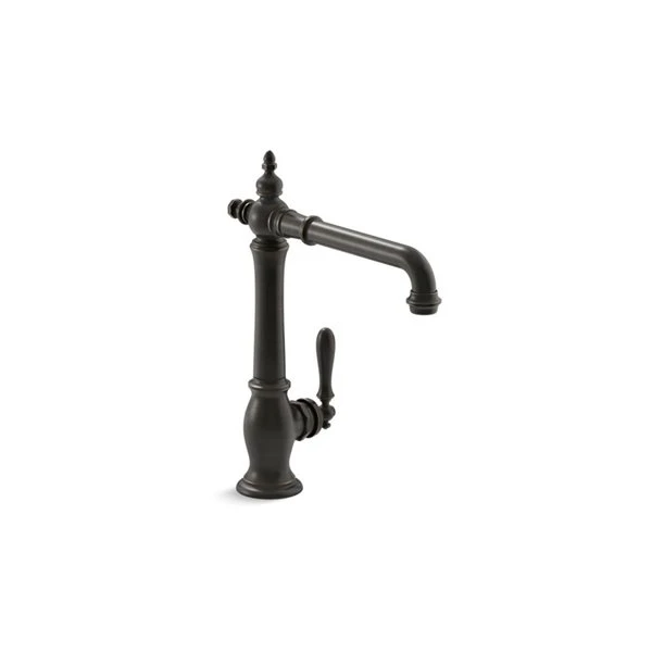 KOHLER Artifacts Oil-Rubbed Bronze 1-Handle Deck Mount Victorian-Style Swing Spout Kitchen Faucet 1 KOHLER Artifacts Oil-Rubbed Bronze 1-Handle Deck Mount Victorian-Style Swing Spout Kitchen Faucet
