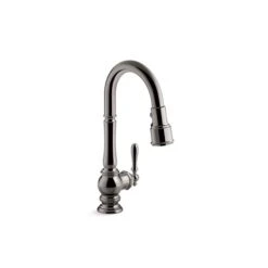 KOHLER Artifacts Deck Mount Vibrant Titanium Pull-Down Kitchen Faucet