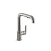KOHLER Purist Vibrant Titanium Deck Mount Pull-Out Kitchen Faucet