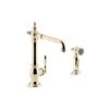 KOHLER Artifacts Vibrant French Gold Deck Mount Victorian-Style Bar Sink Faucet With Side Sprayer