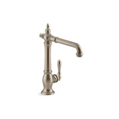 KOHLER Artifacts Vibrant Brushed Bronze Deck Mount Victorian-Style Bar Sink Faucet