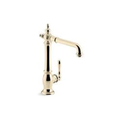 KOHLER Artifacts Vibrant French Gold Deck Mount Victorian-Style Bar Sink Faucet