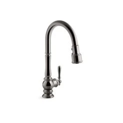 KOHLER Artifacts Vibrant Titanium Deck Mount Pull-Down Kitchen Faucet