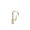 KOHLER Purist Vibrant French Gold Deck Mount Bar Sink Faucet