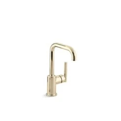KOHLER Purist Vibrant French Gold Deck Mount Bar Sink Faucet