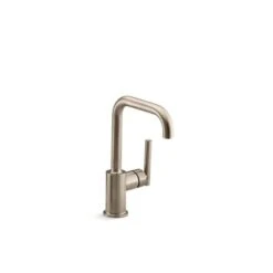 KOHLER Purist Vibrant Brushed Bronze Deck Mount Bar Sink Faucet