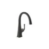 KOHLER Graze Matte Black Deck Mount High-Arc Bar Faucet