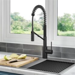 Kraus Oletto Deck Mount Matte Black Pull-Down Water Filter Kitchen Faucet -Alliedbas Shop 332002915 AlternateImage2 l