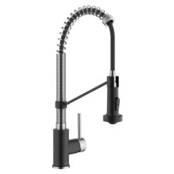 Kraus Bolden Deck Mount Spot-Free Stainless Steel/Matte Black Sensor Pull-Down Kitchen Faucet -Alliedbas Shop 332002919 MainImage 001 l