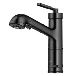 Kraus Allyn Deck Mount Spot-Free Black Stainless Pull-Out Kitchen Faucet -Alliedbas Shop 332002926 MainImage 001 l