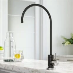 Kraus Purita Deck Mount Spot-Free Stainless Steel/Matte Black Filter Kitchen Faucet -Alliedbas Shop 332002927 AlternateImage1 l