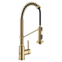 Kraus Bolden Deck Mount Brushed Brass Sensor Pull-Down Single Handle Kitchen Faucet -Alliedbas Shop 332002928 MainImage 001 l