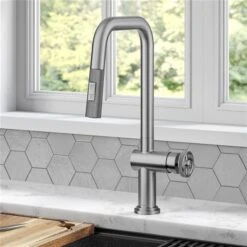 Kraus Urbix Deck Mount Spot-Free Stainless Steel Pull-Down Single Handle Kitchen Faucet -Alliedbas Shop 332002930 AlternateImage2 l