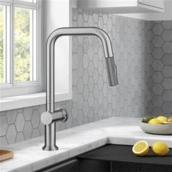 Kraus Urbix Deck Mount Spot-Free Stainless Steel Pull-Down Single Handle Kitchen Faucet -Alliedbas Shop 332002930 AlternateImage3 l