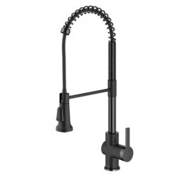 Kraus Britt Deck Mount Matte Black/Spot-Free Black Stainless Pull-Down Kitchen Faucet -Alliedbas Shop 332002937 MainImage 001 l